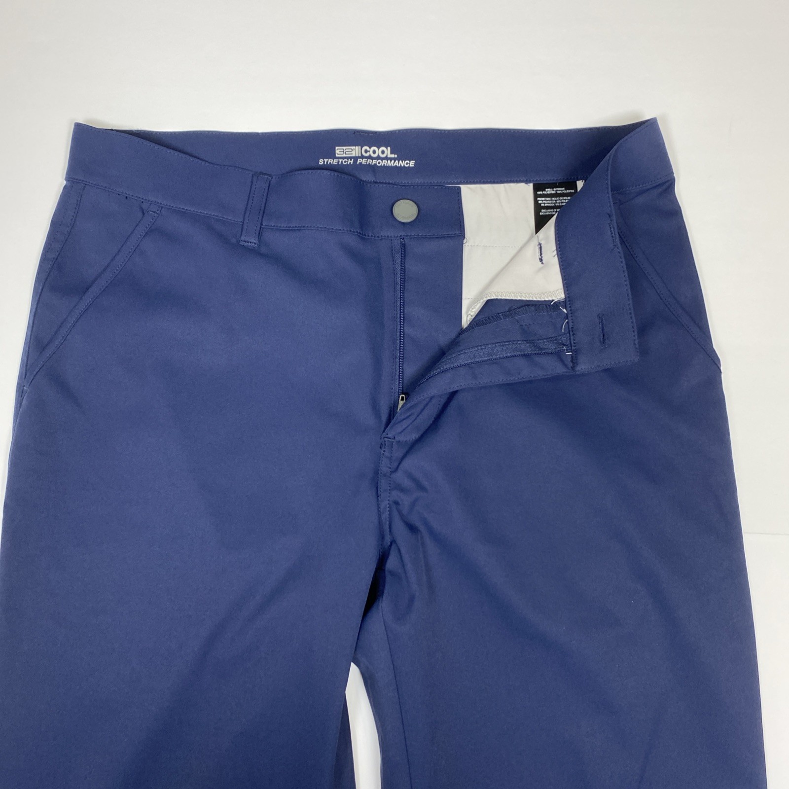 32 Degrees Cool Men’s 32X29 Stretch Performance Pants Navy Blue Tech Work Golf