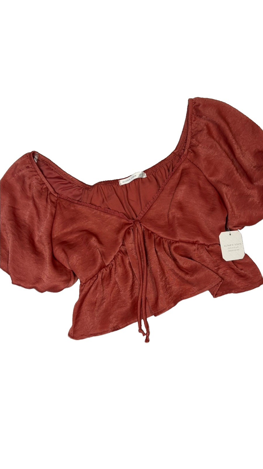 ALTAR’D STATE Women’s One Piece Swimsuit Brown Solid Size S Regular