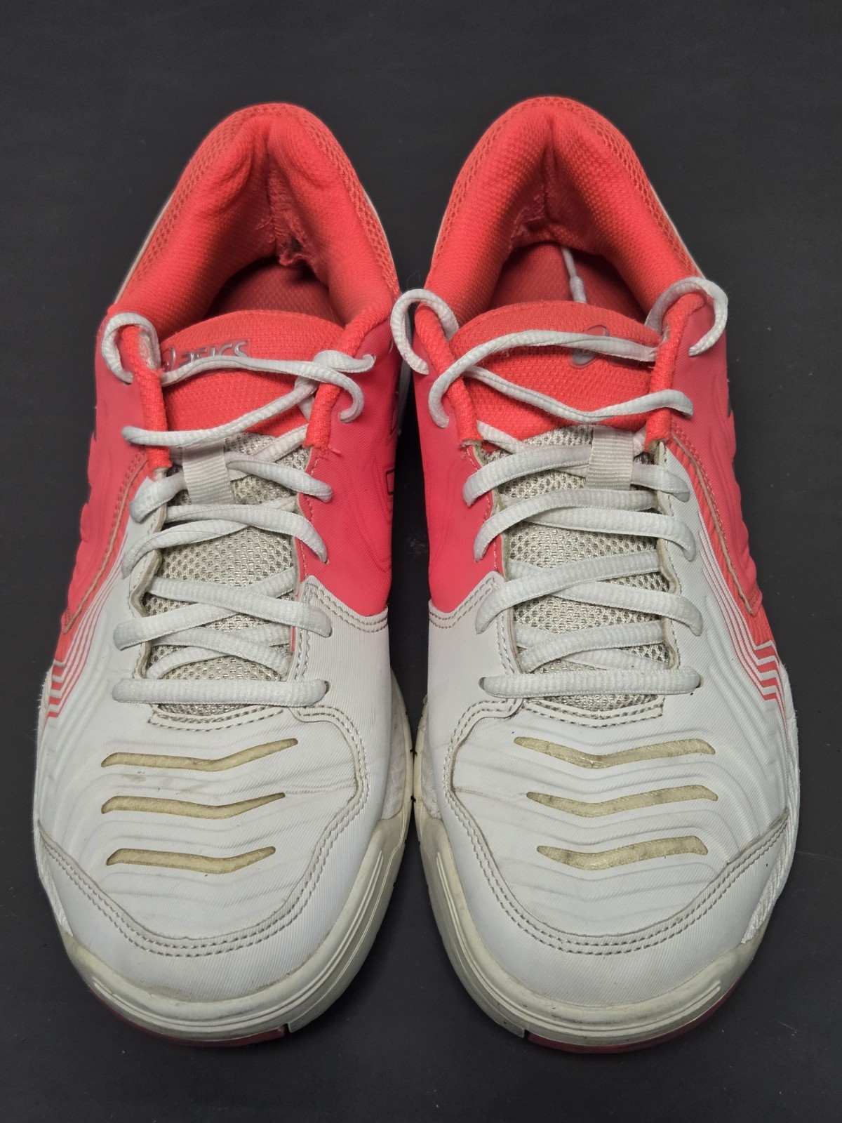 Asics Gel Game Womens Athletic Shoes E755Y Size 9.5 Coral Pink & White