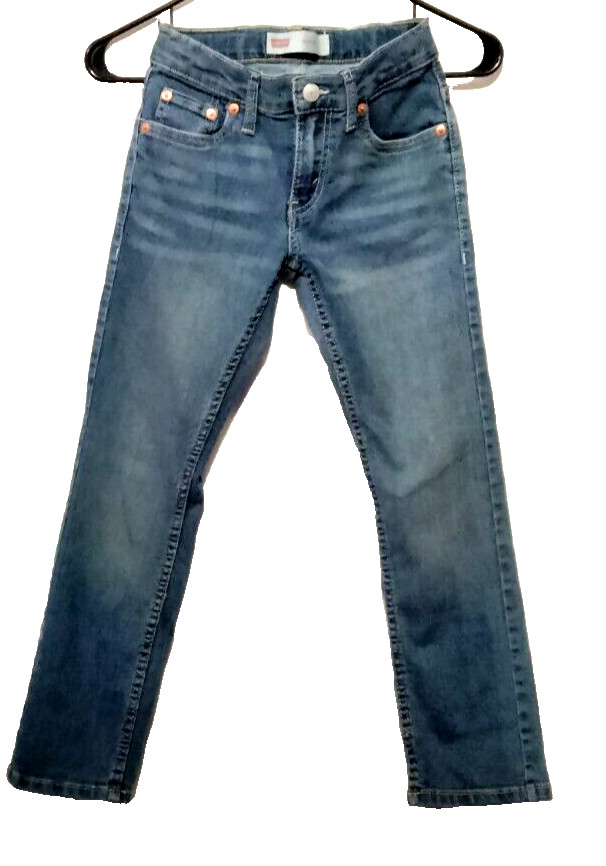 Levis Boys Blue Jeans 511 Slim Fit Denim with Reflective Details 8 Reg W24 L25