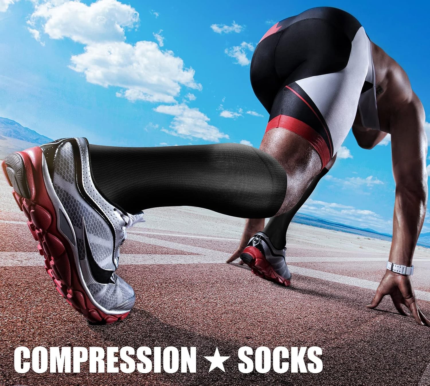 6 Pairs Copper Compression Socks 20-30mmHg Graduated Support Mens Womens S-XXL