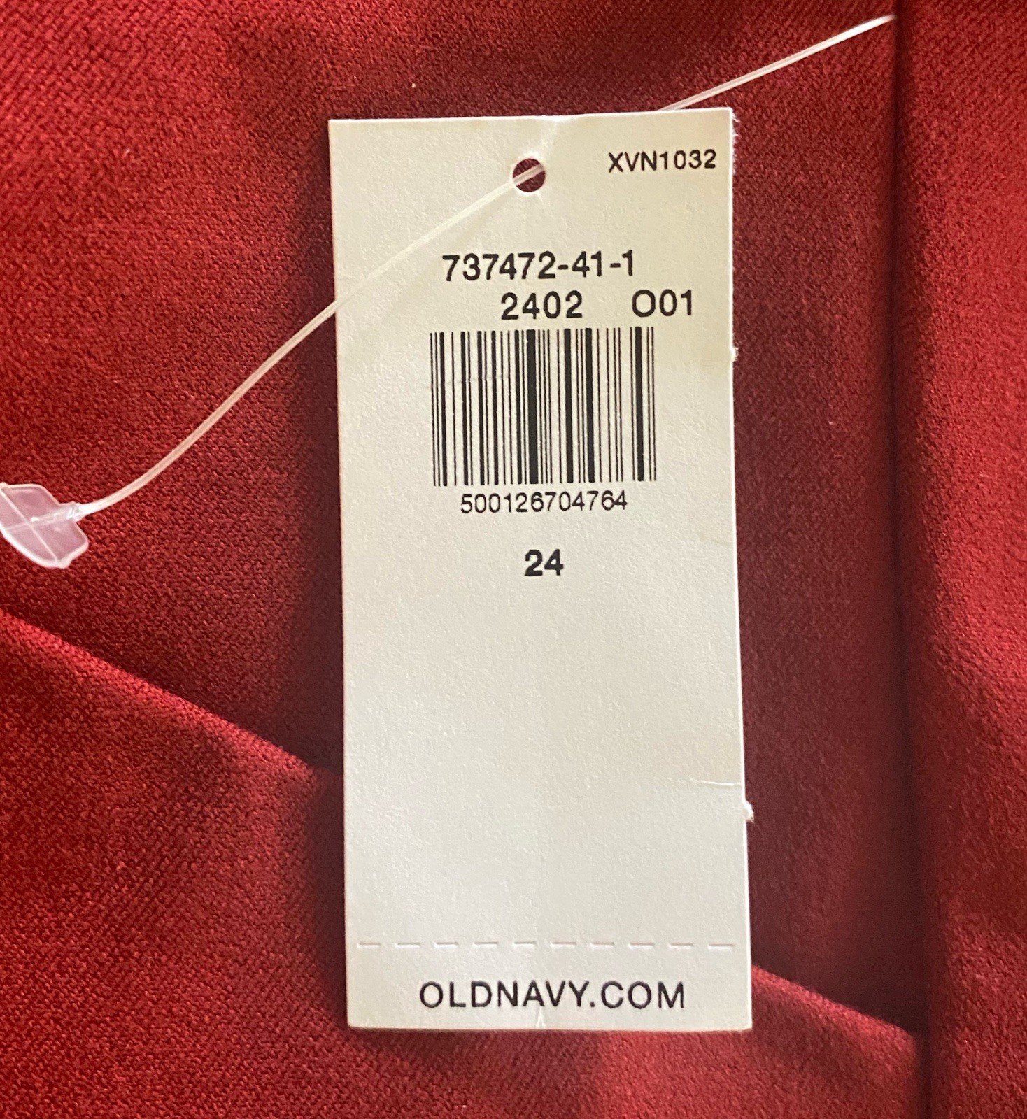 OLD NAVY High Rise Pixie Skinny Secret Smooth Pockets SZ 24 Cranberry NEW W TAGS