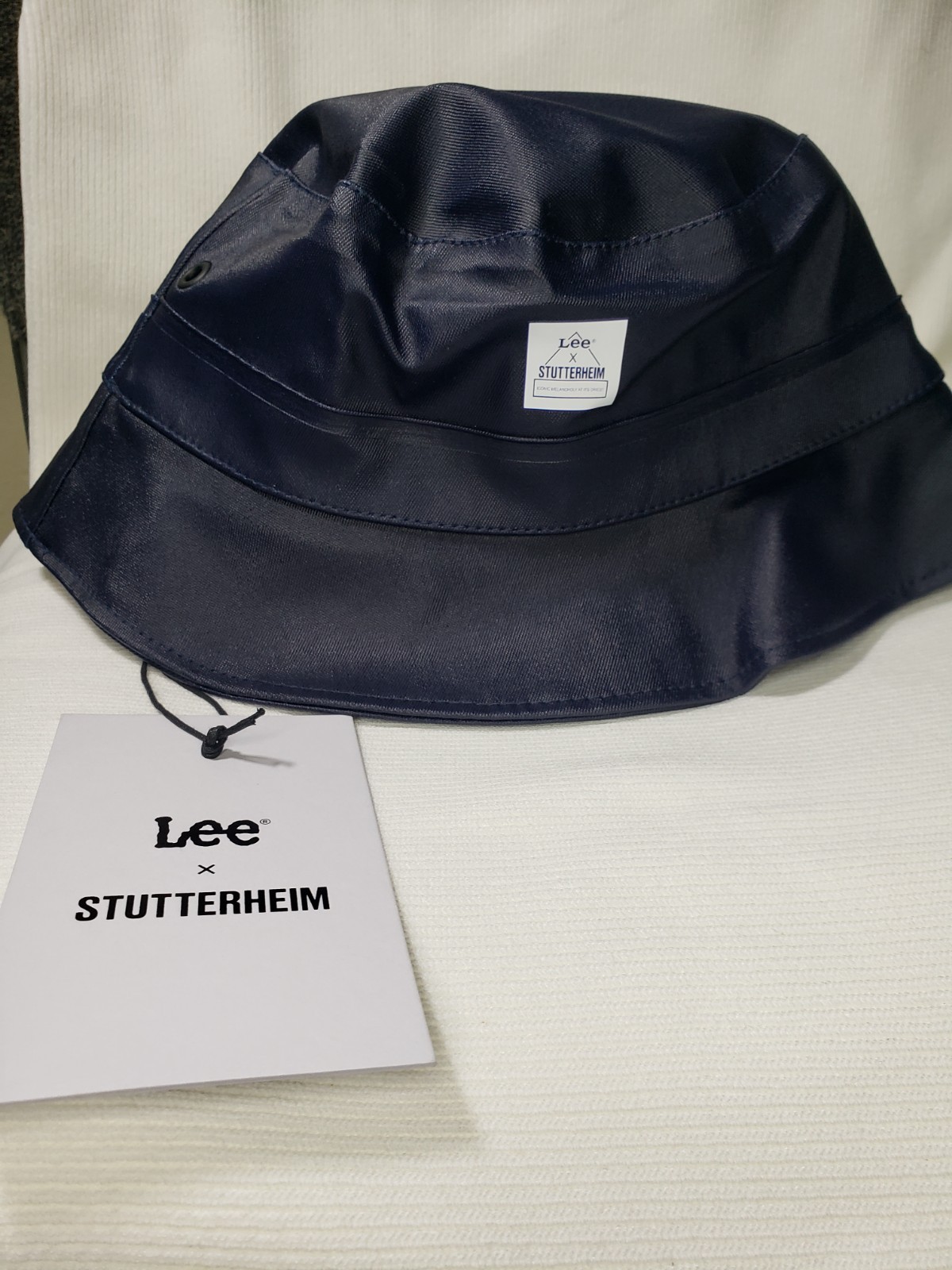 Lee x Stutterheim Rain Bucket Hat Medium Aviator Navy Blue Rubberized Waterproof