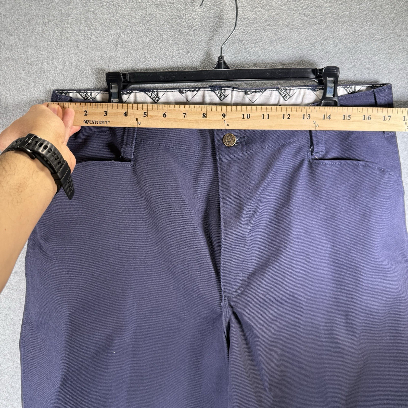 Ben Davis Men’s Original Ben’s Work Pants Blue Size 36 Heavy Duty Twill Vintage