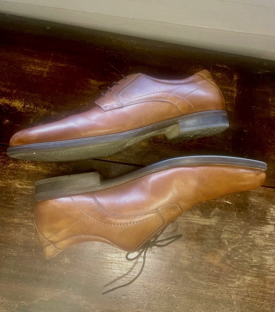 Florsheim Men’s Cognac Leather Oxford Dress Shoes Size 15D Lace Up