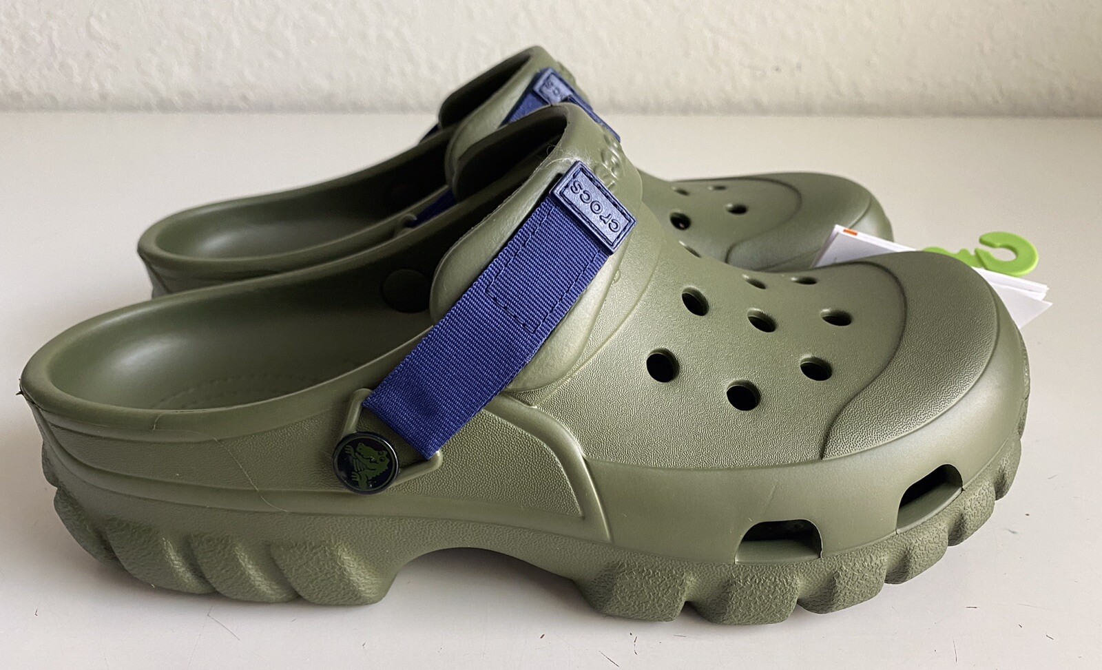 Crocs Offroad Sport Clog Army Green Blue Unisex Men’s Sz 9 Women’s 11 NEW