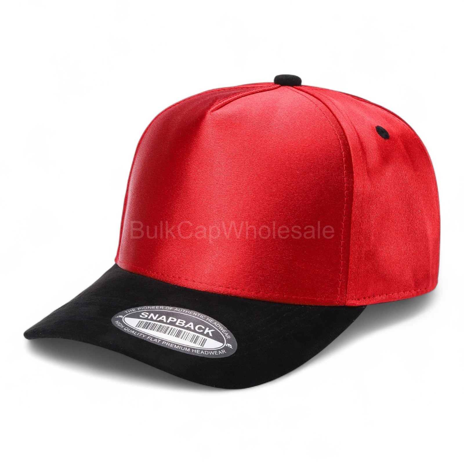 Satin Baseball Cap Suede Bill Snapback Adjustable Size Plain Solid Color Men
