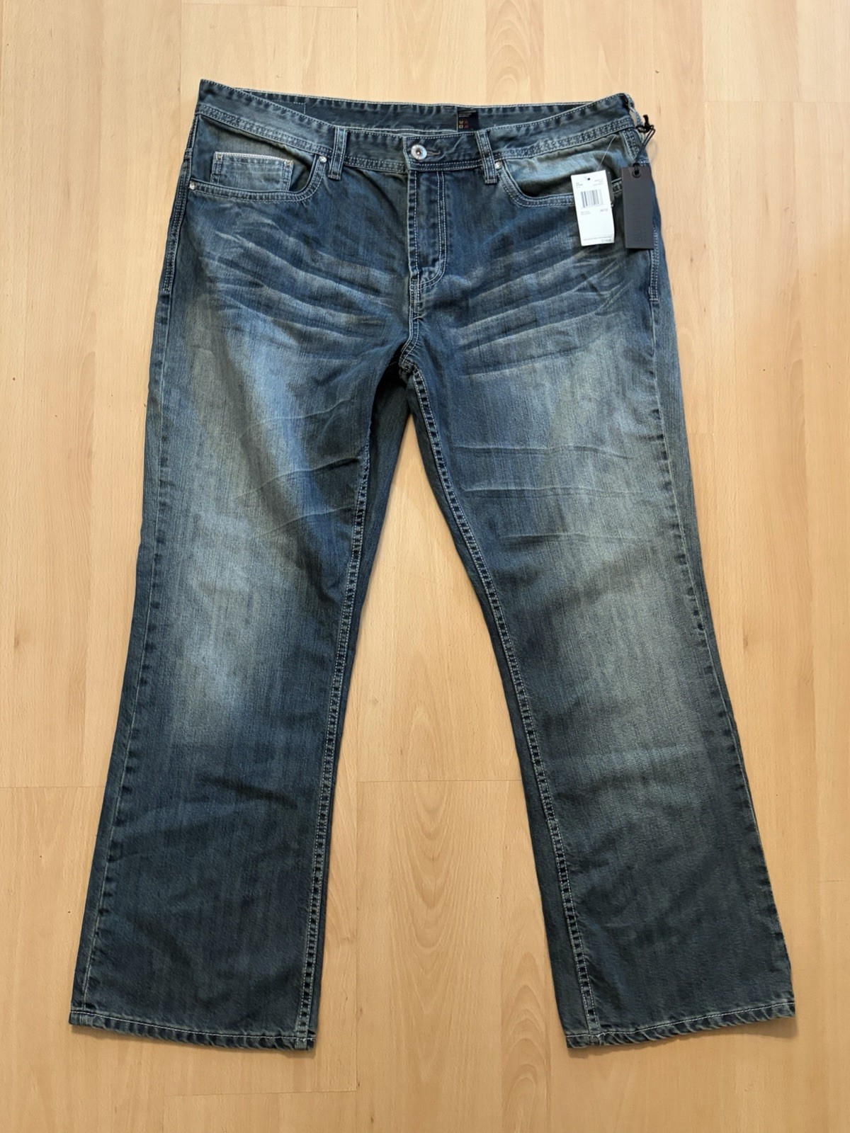 Buffalo David Bitton King Slim Boot Jeans Mens 38X32 (38X30) Dark Wash NWT Denim