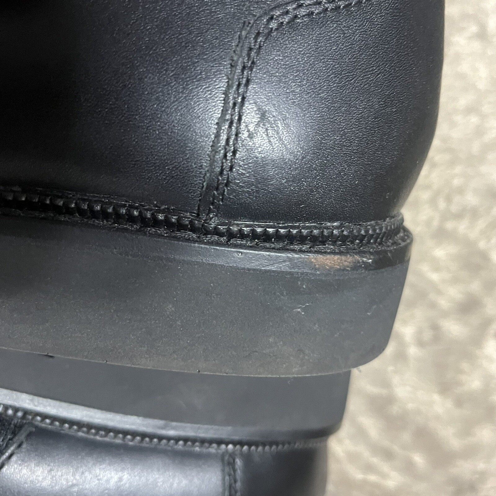 Apex Lexington Slip On Black Leather Comfort Loafers Shoes LT200M Mens11 Wide