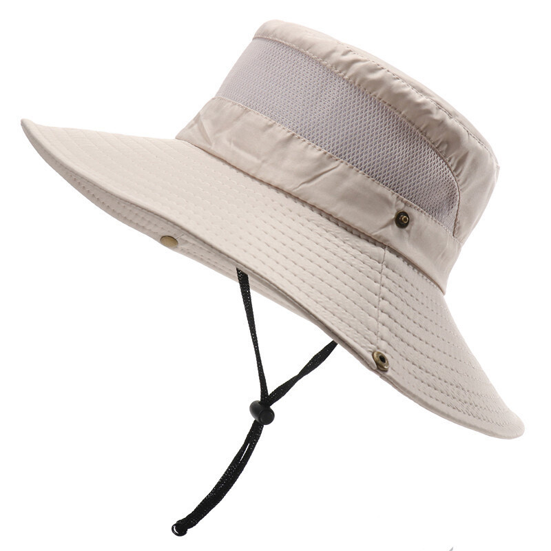 Men Wide Brim Sun Hat UV Protection Bucket Cap Hiking Camping Fishing Safari USA
