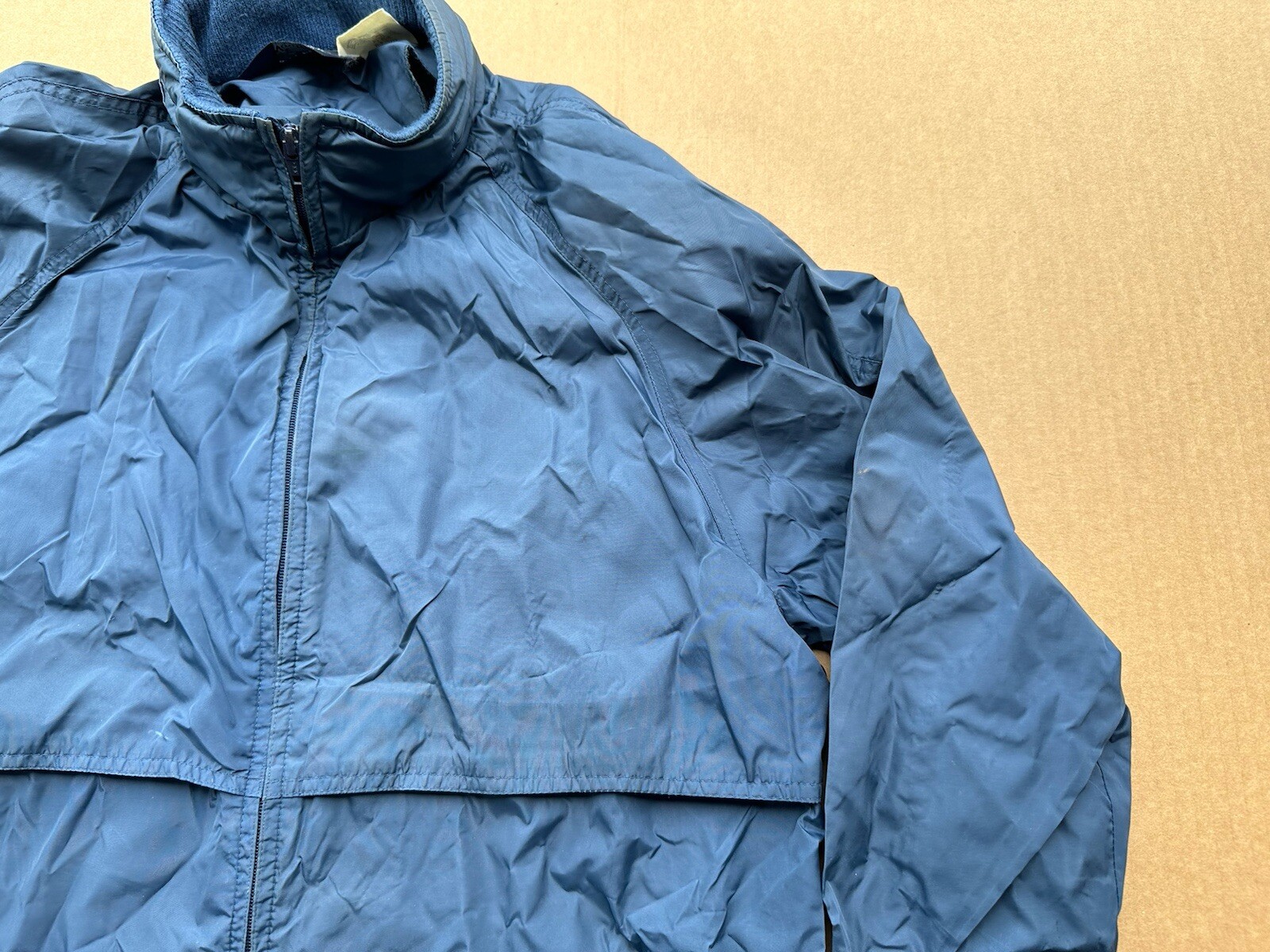 Vintage 90s Woolrich Windbreaker Jacket Mens M Nylon Classic Outdoor Hike Blue