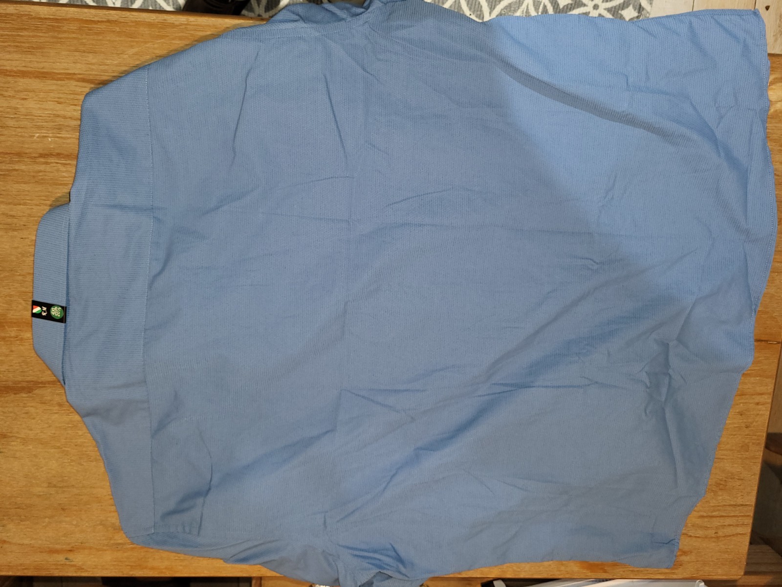 NWT Rosso Milano Italy Men’s Dress Shirt 4XL Modern Fit Blue Patrol Textured
