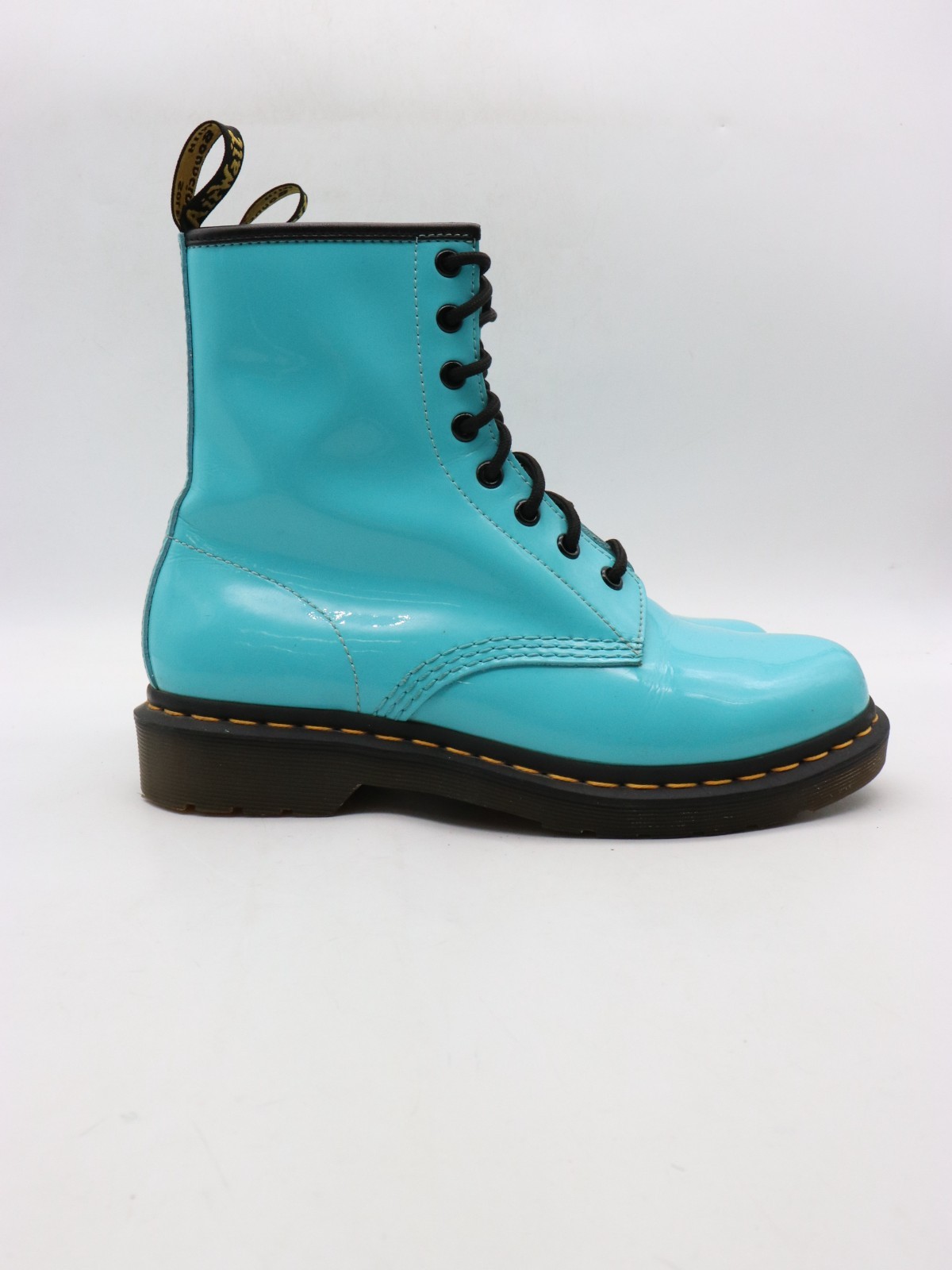 Doc Dr. Martens 1460 Women’s Size 9 Blue Patent Leather Combat Boots Shoes 27216