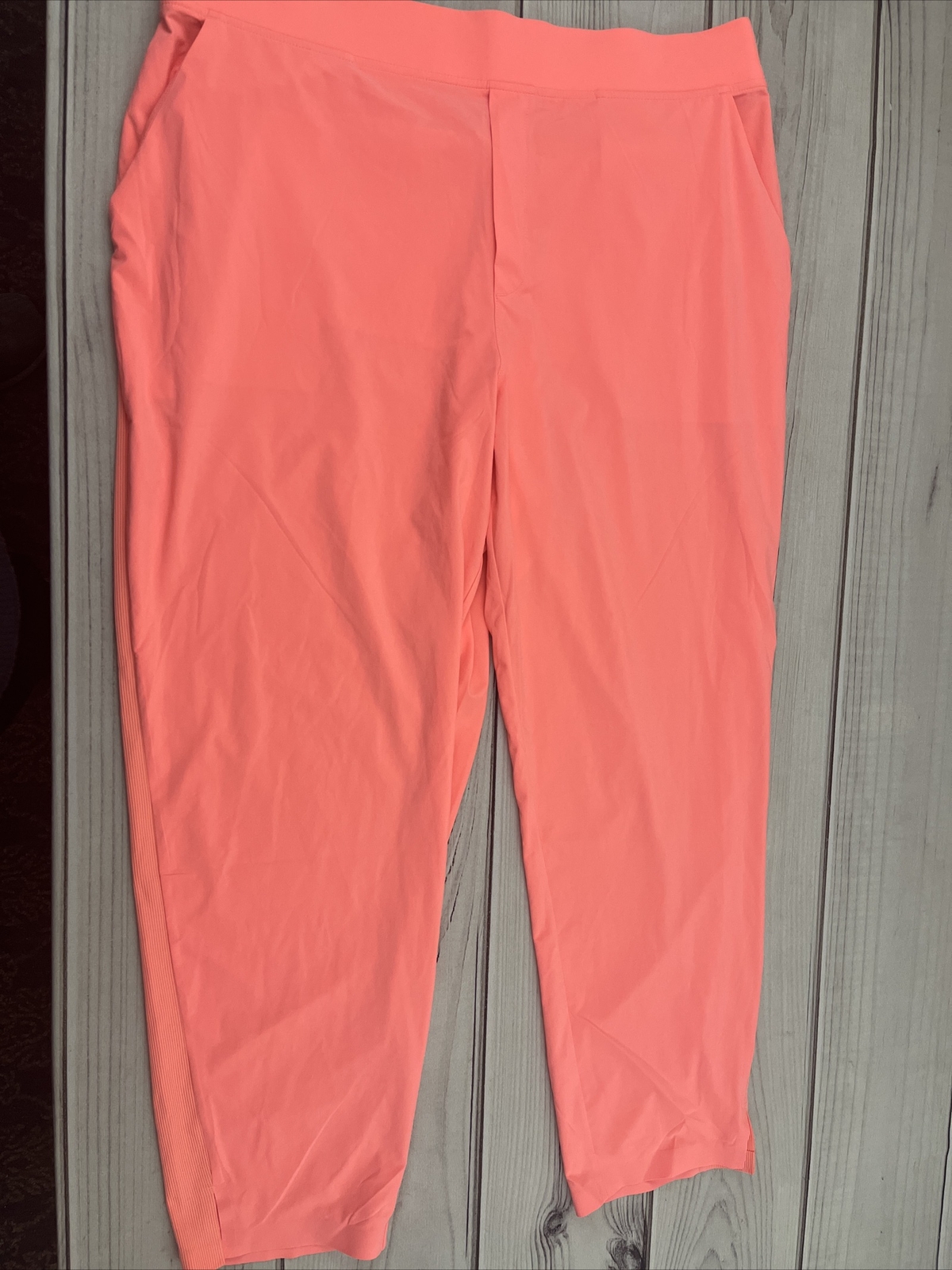 Athleta Brooklyn Ankle Pants Summer 2022 Coral Stretch Pull On Women’s Sz 18