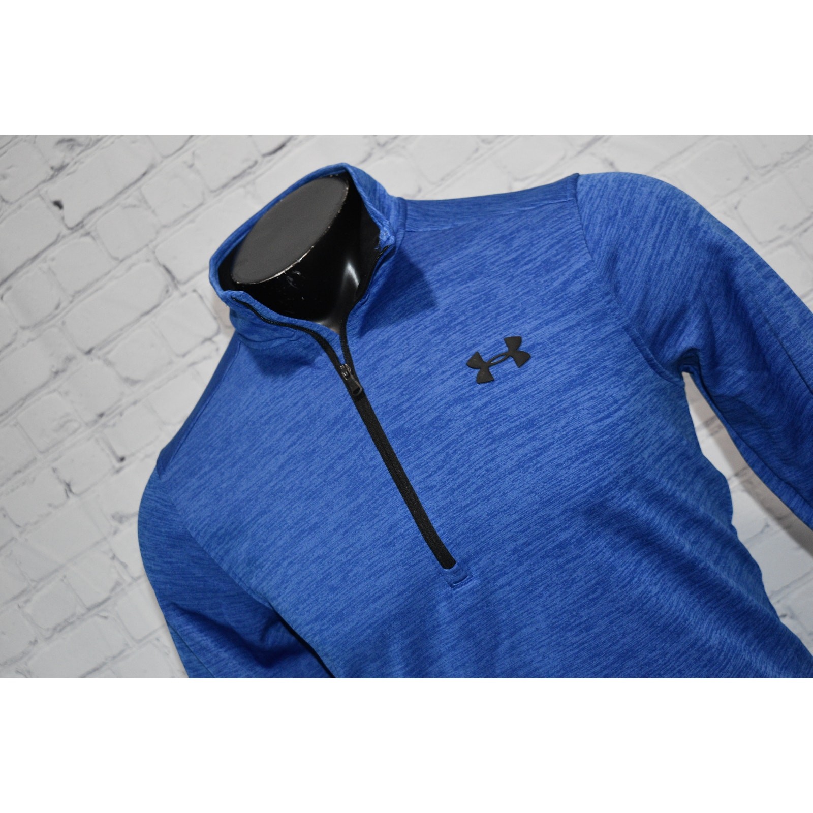 Under Armour Golf Pullover Mens Size Small Loose ColdGear Shirt 1/4 ZIP Blue