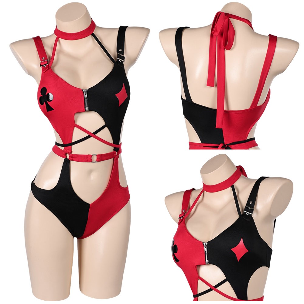 Harley Quinn Sexy Swimsuit Cosplay Costume Women’s Halloween Carnival Party Suit