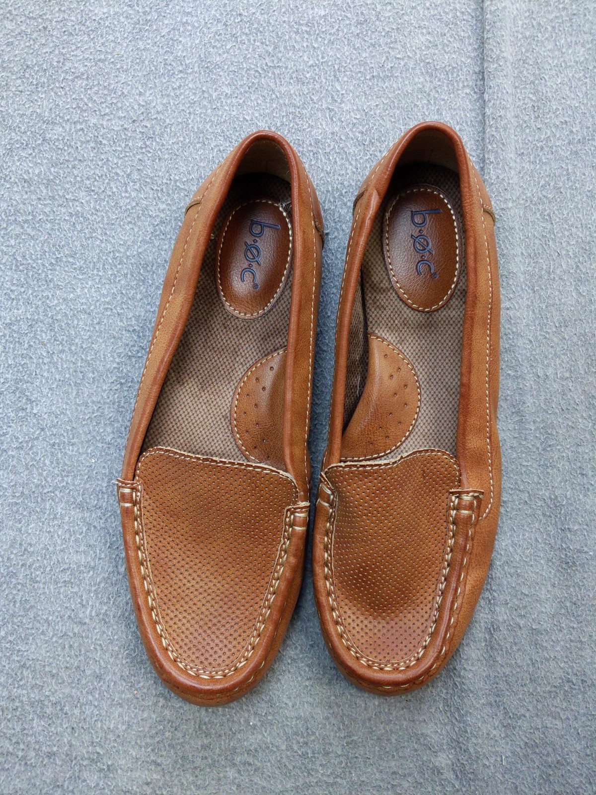 B.ø.c Shoes Womens Size 7 Brown Loafer Flats Cushioned Comfort Casual Slip On