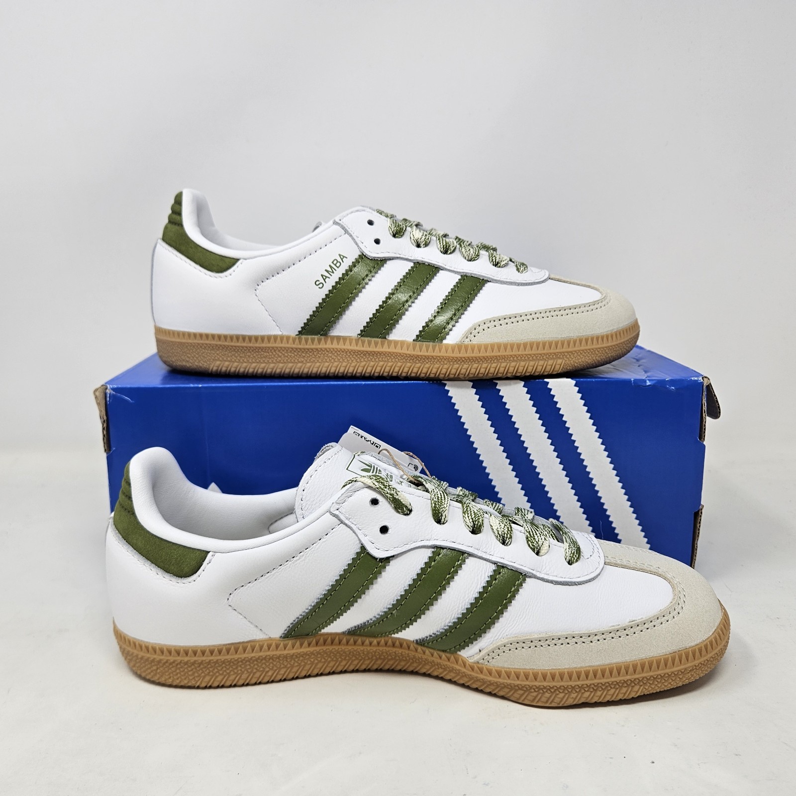 Adidas Samba OG ‘White Tech Olive Gum’ / JS1352 / Women’s Size 6