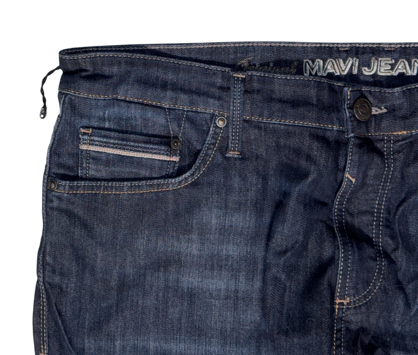 ORIGINAL MAVI JEANS CO. DARK DENIM MATT MID-RISE STRAIGHT LEG 38 X 32 NEW NWOT