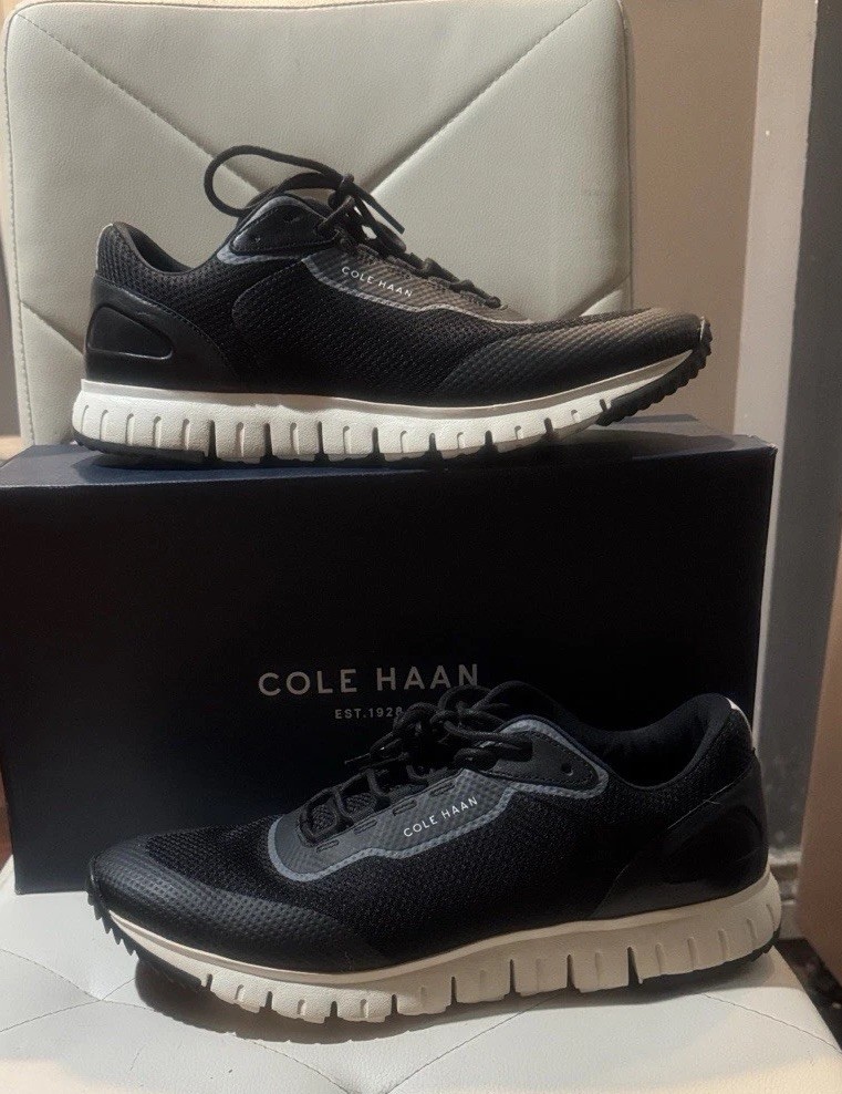 Cole Haan black tennis shoes for men, size 11.5