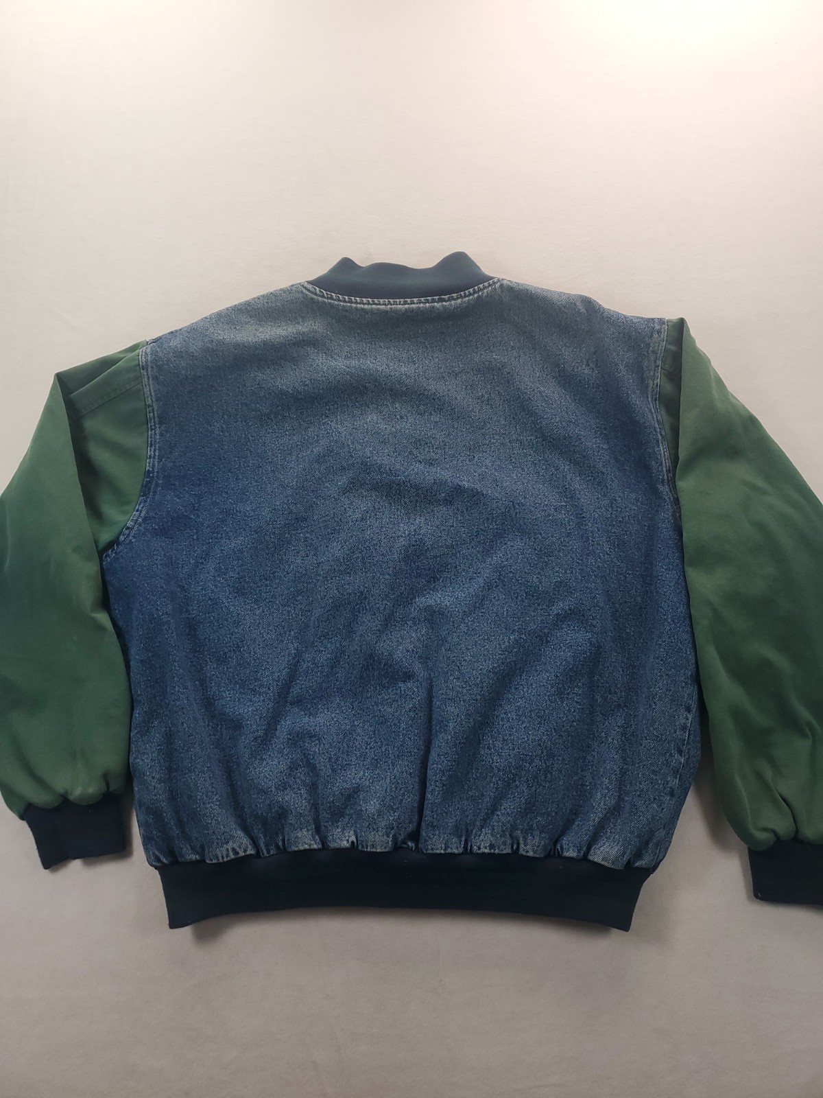 Vintage Hartwell Denim Varsity Bomber Jacket Deltic Logo Size XL