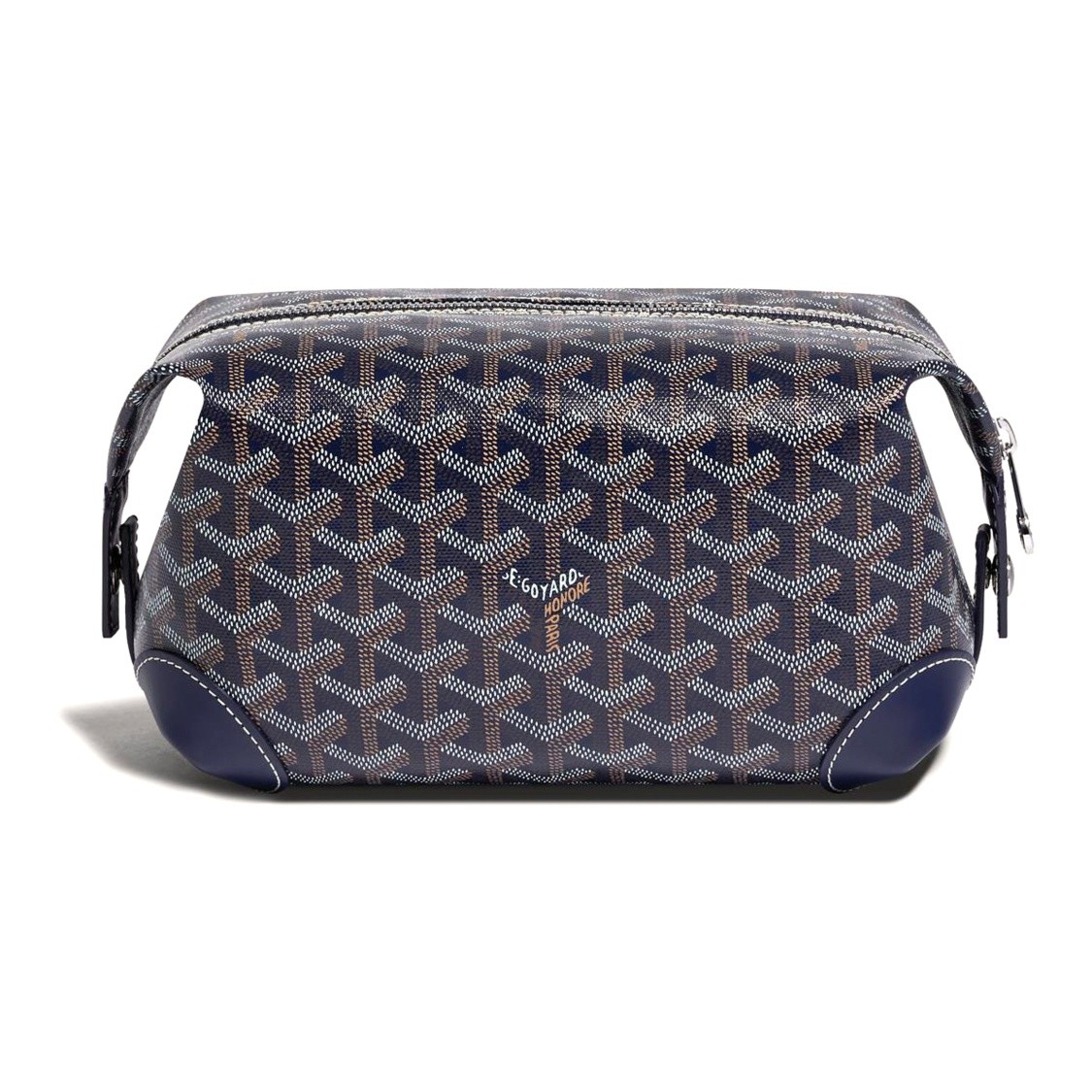 GOYARD Bowling 25 Toiletry Bag Navy Blue 9.4×4.7×5.1 in