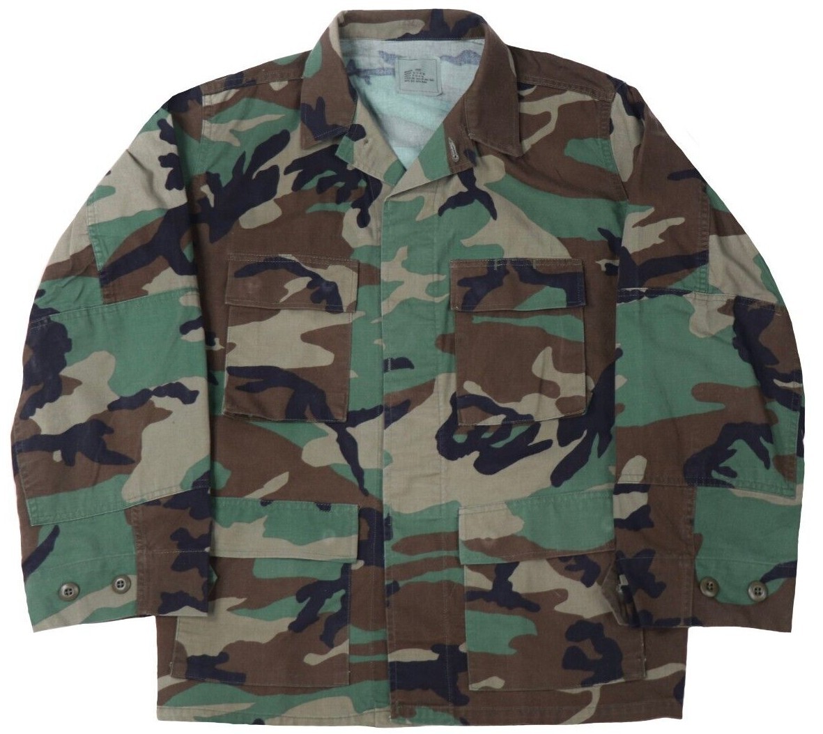 DAMAGED – US Military BDU M81 Woodland Combat Uniform Shirt Field Jacket Top