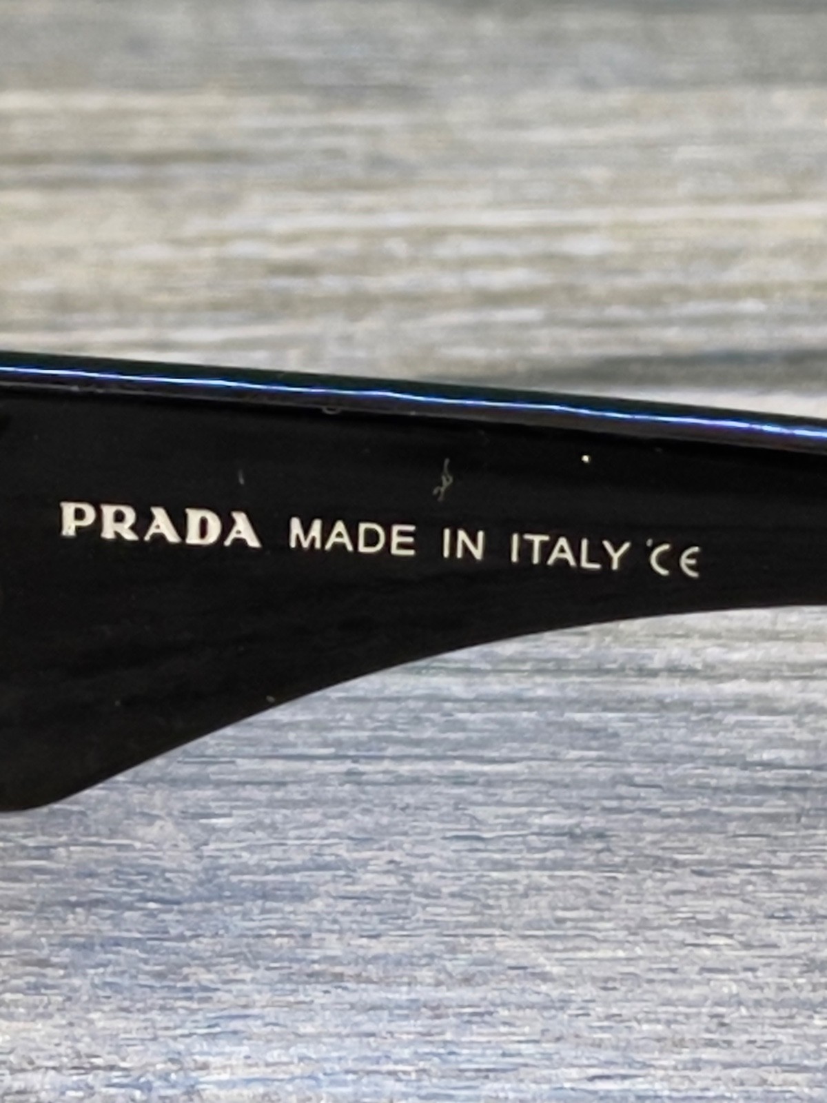 Prada Sunglasses 8297 Shiny Black/ Black lenses, Big 142 mm Frame Width, Italy