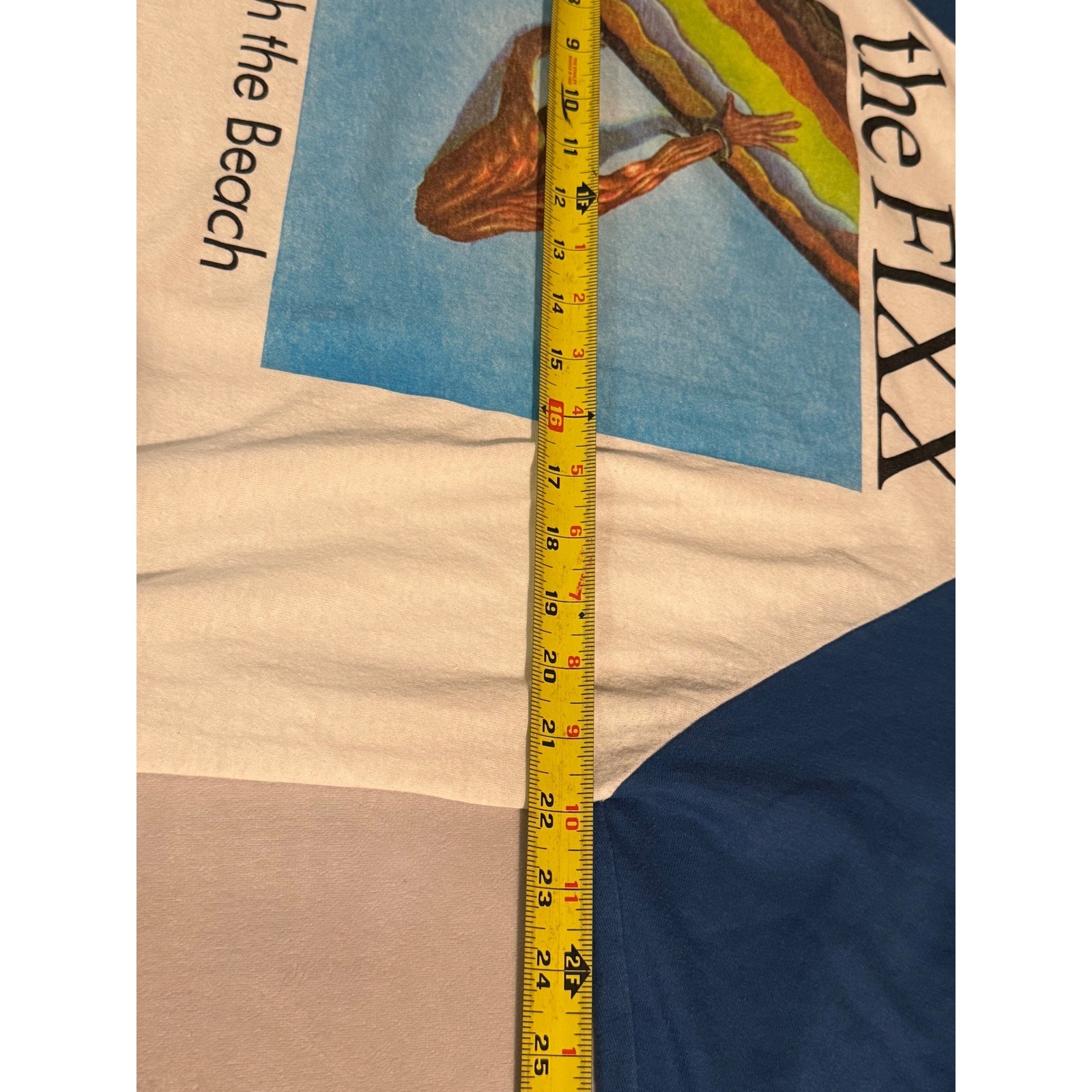 The Fixx Reach the Beach Tour 83 Baseball Tee Blue White Y2K Augusta XL