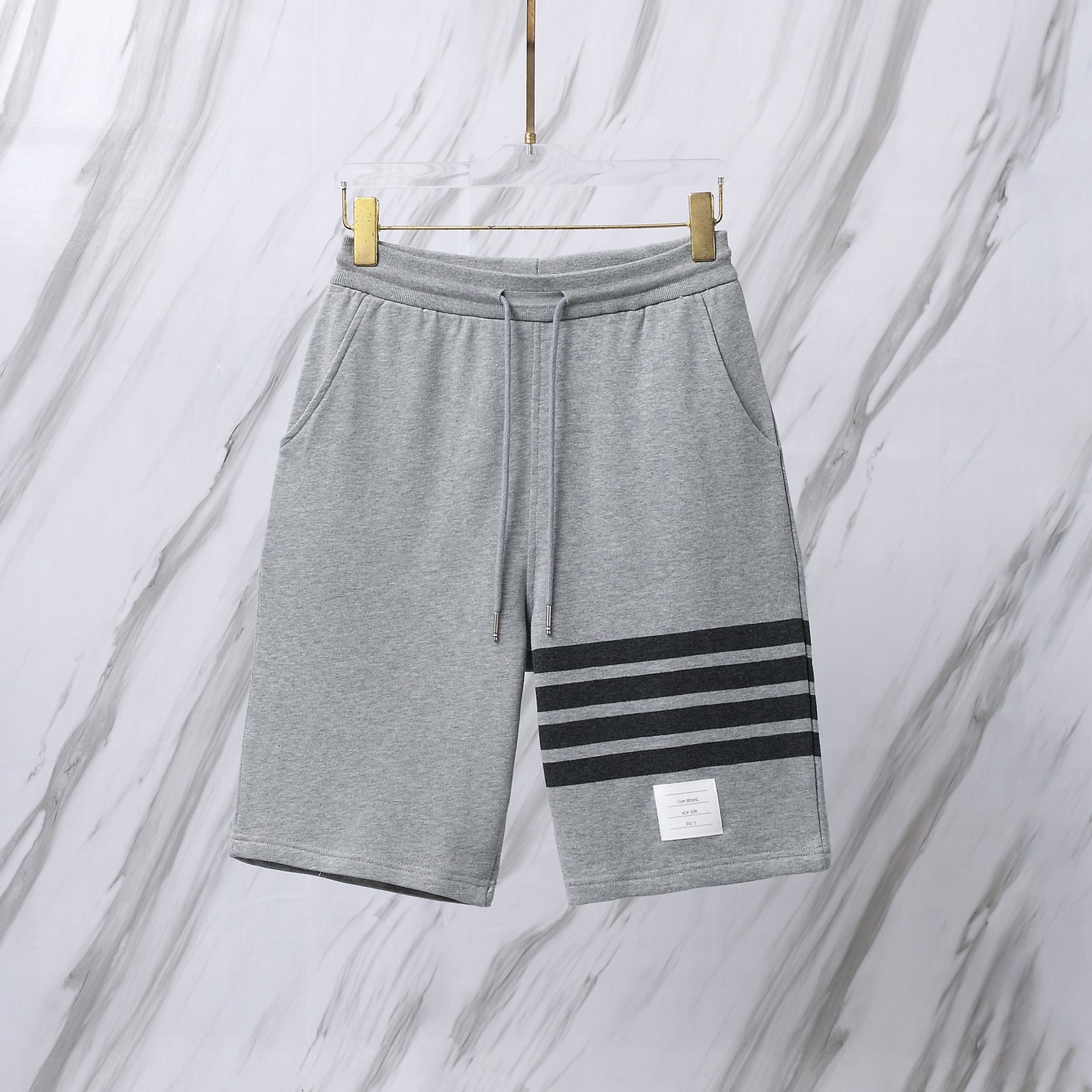 New Thom Br0wne Classic Drawstring Shorts Unisex Casual Loose Sports Pants