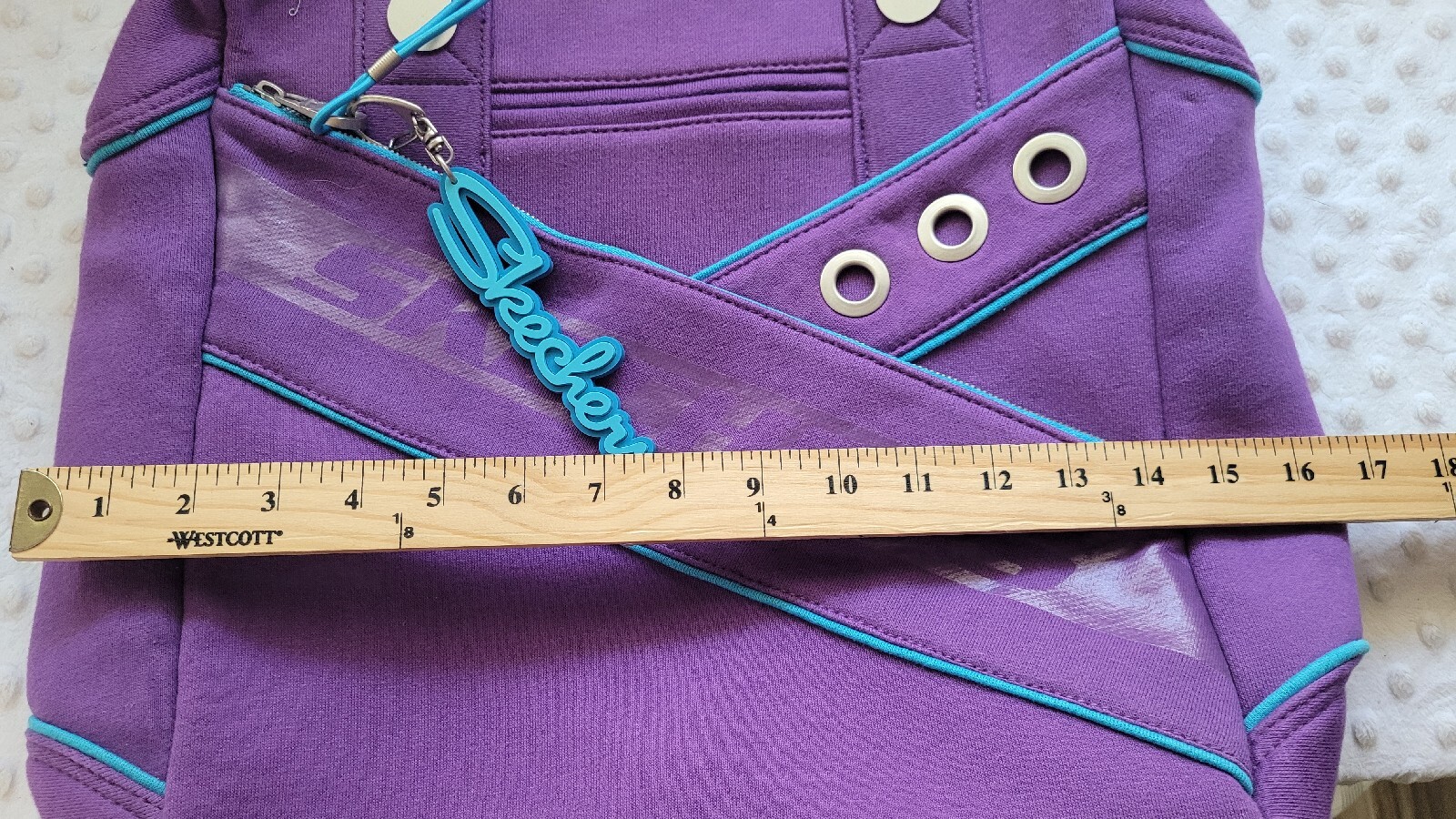RARE YTK Skechers Purple & Blue Laptop Shoulder Hand Bag Stars Retro COOL!