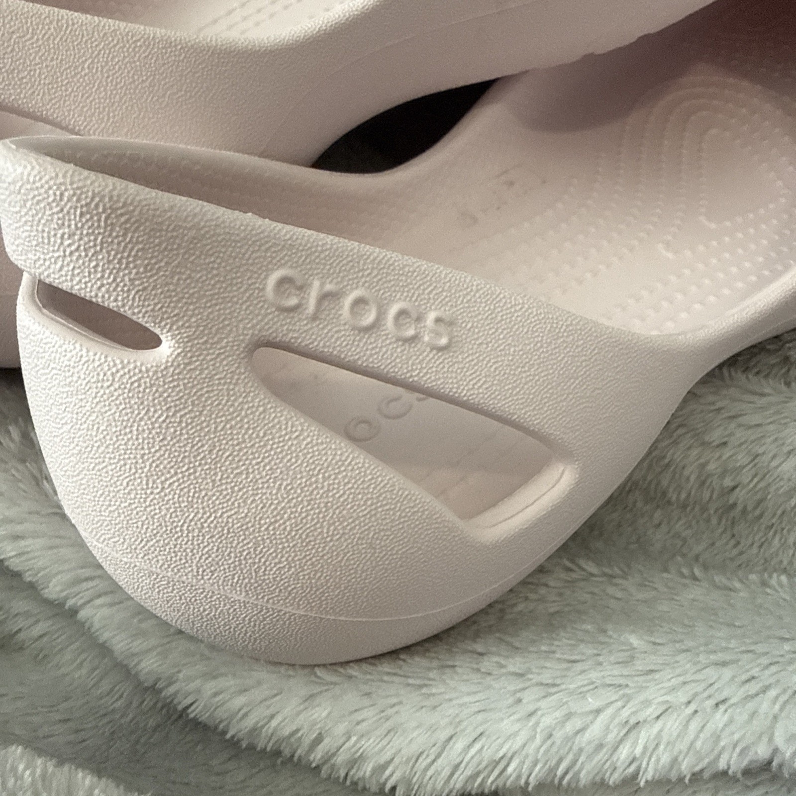 Crocs Kadee Ballet Flat Light Baby Pastel Soft Powder Pink Slip On Comfort 8
