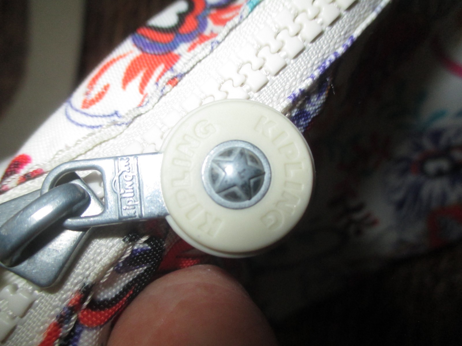 Kipling Keiko Crossbody Bag w/ Paisley Print (No Charm)on White Nylon Base