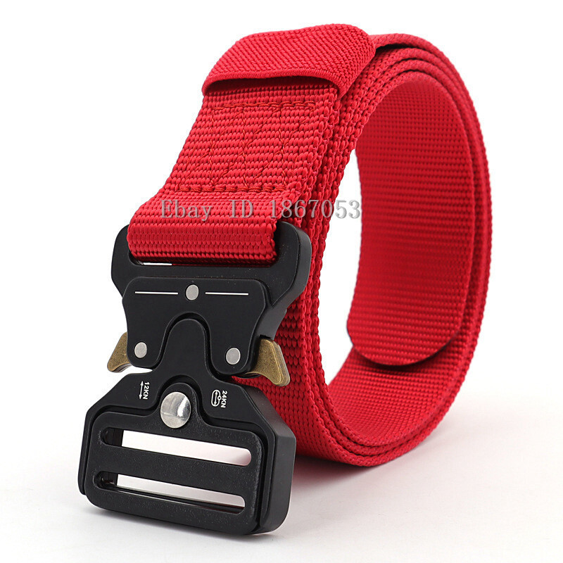 125cm Quick Release Men Tactical Buckle Belt Military Nylon Belt Training Strap