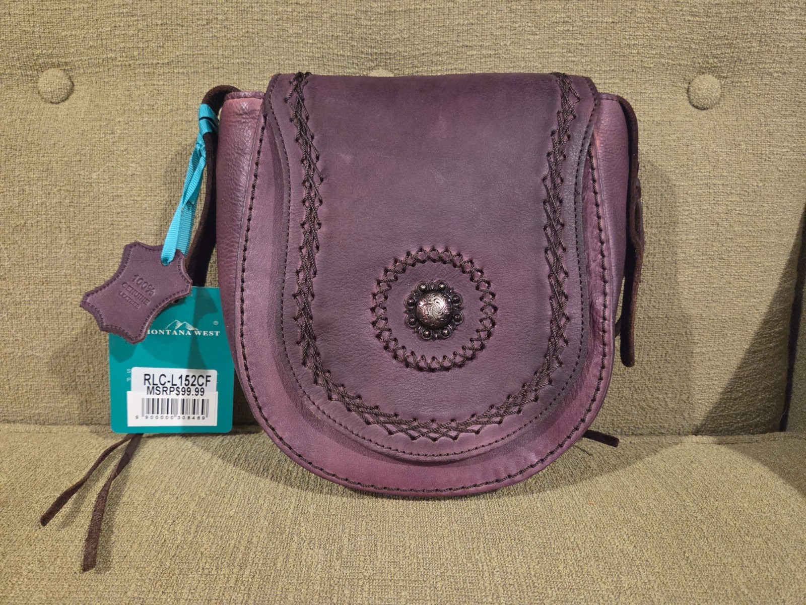 Montana West Concho Collection Saddle Bag/Crossbody