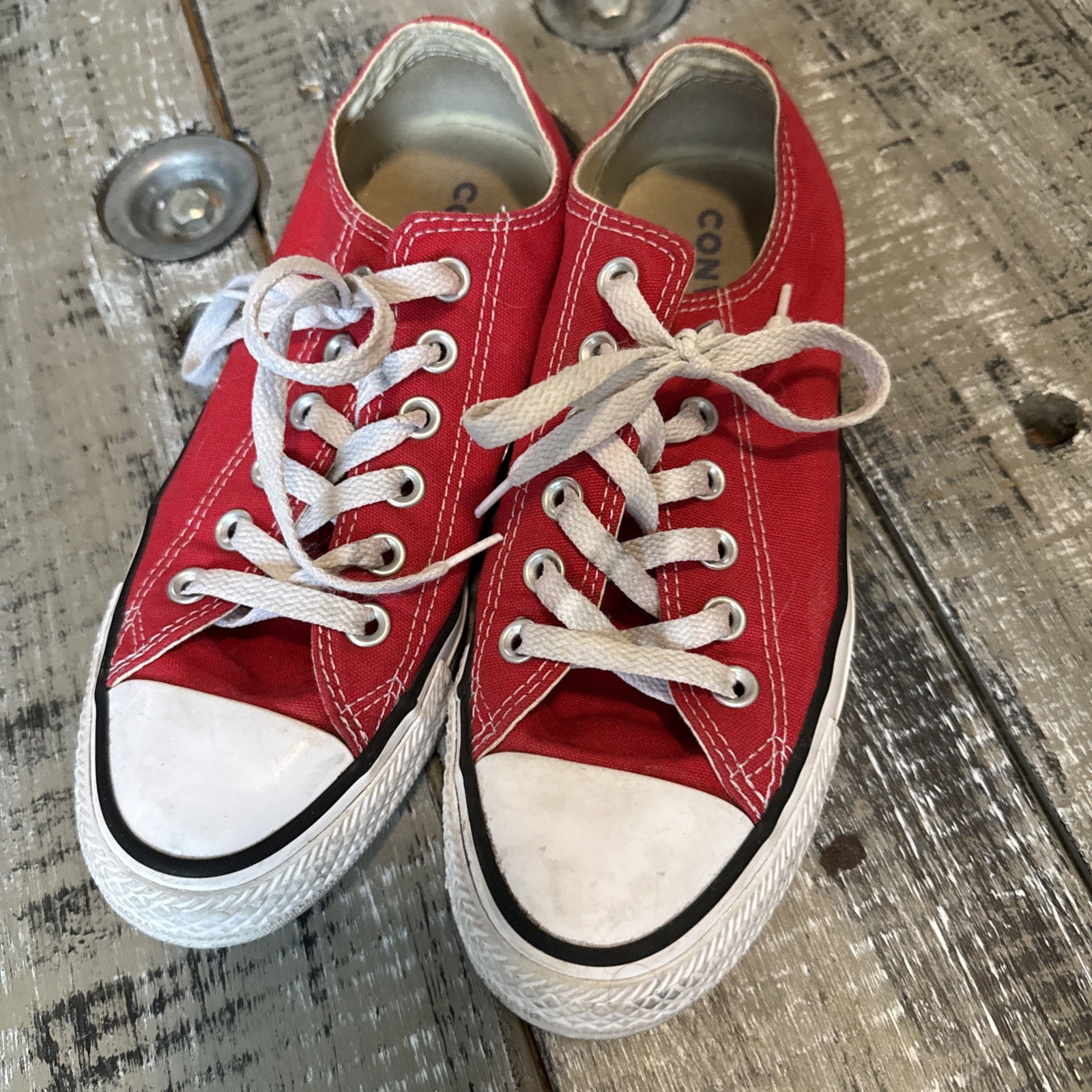 UNISEX CONVERSE ALL STAR CANVAS SNEAKERS/SHOES-MEN 5/WOMEN 7-Red