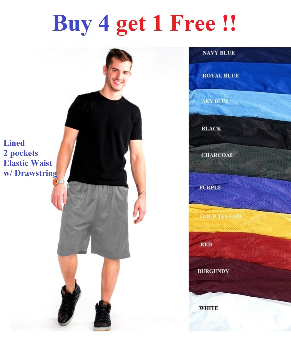 MENS MESH SHORTS BASKETBALL ATHLETIC JERSEY GYM WORKOUT FITNESS S-5X