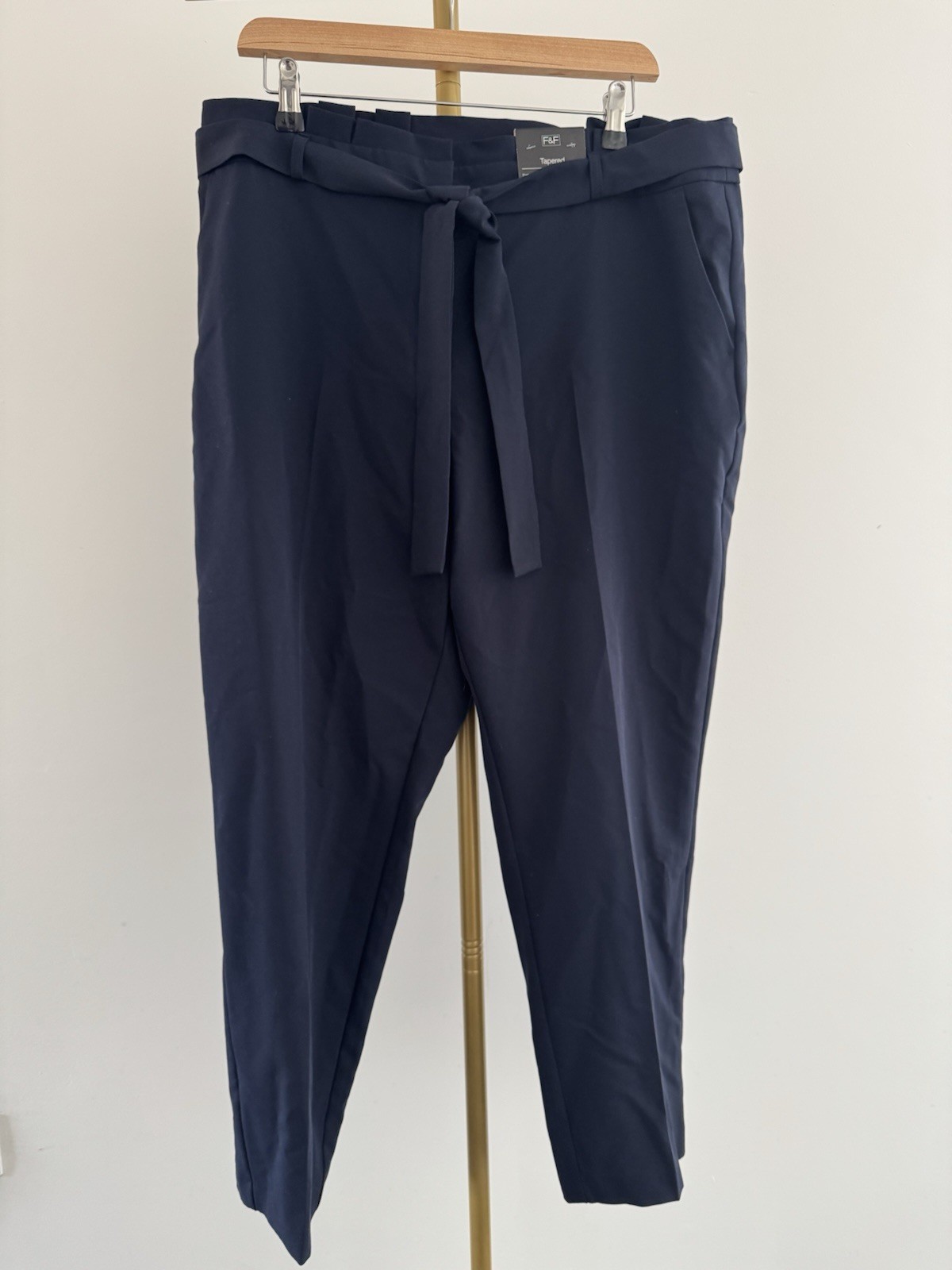 F&F Navy Tapered Smart Trousers UK 18 BNWT