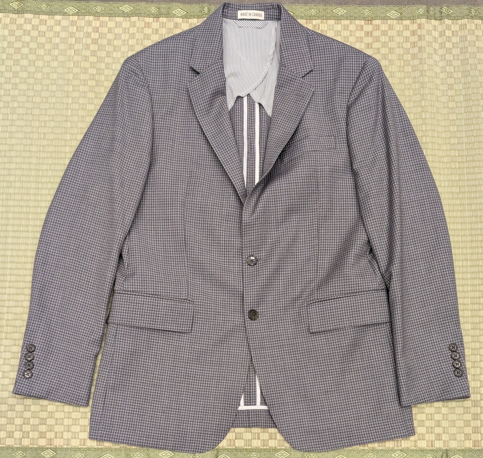 Todd Snyder Mayfair Fit Sport Coat Blazer 100% Wool Gray Check Men’s Size 38R
