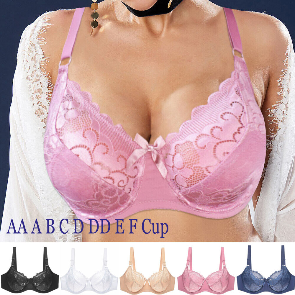 Plus Size Women Bras Wired Lift up Lace Unpadded Sexy Lingerie Plunge Bralette