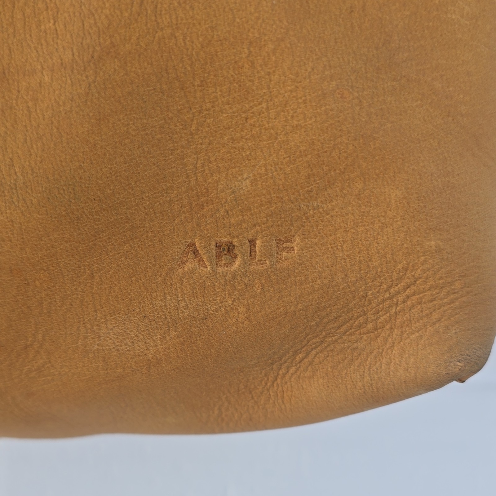 ABLE Mamuye Classic Tote – Cognac Stamped Initials