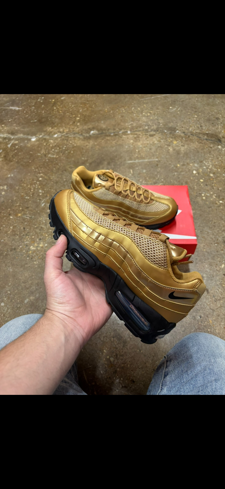 Nike Air Max 95 SE Big Bubble Total 90 Metallic Gold