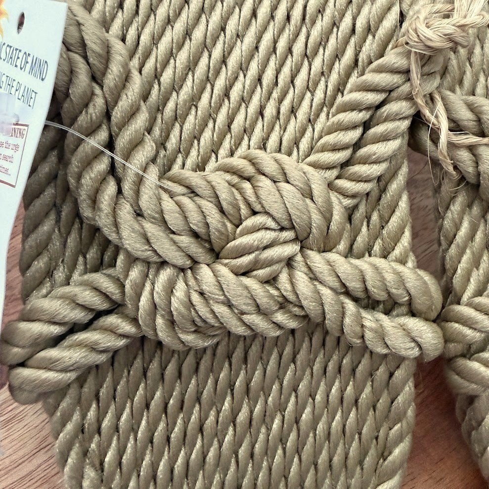 Nomadic State of Mind Womens 7 Sailors Delight Camel Tan Rope Sandals Vegan NEW