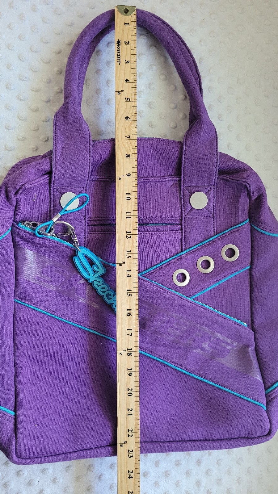 RARE YTK Skechers Purple & Blue Laptop Shoulder Hand Bag Stars Retro COOL!
