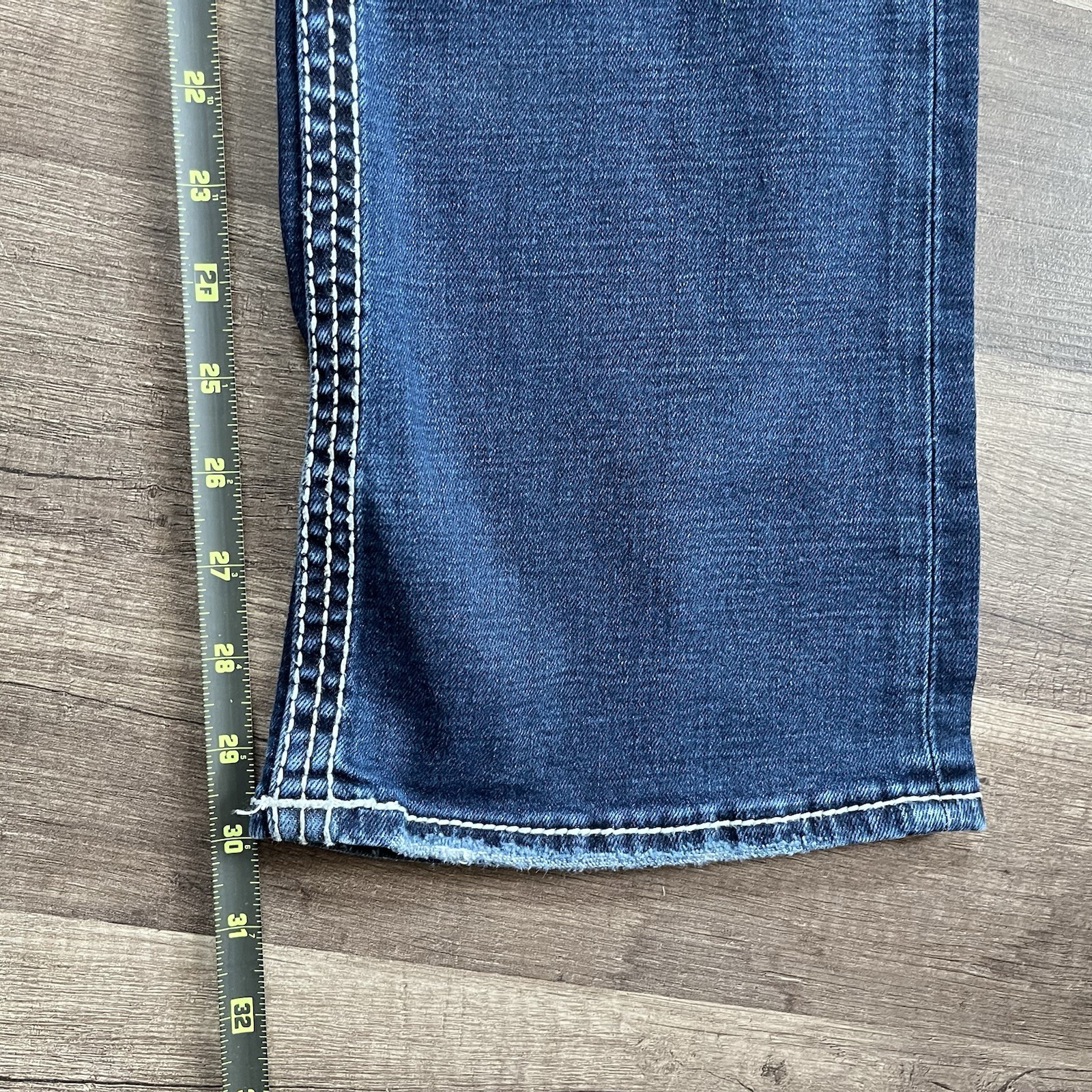 Salvage Riot Boot Athletic Fit Stretch Buckle Jeans Mens 30×30 Dark Blue NWOT