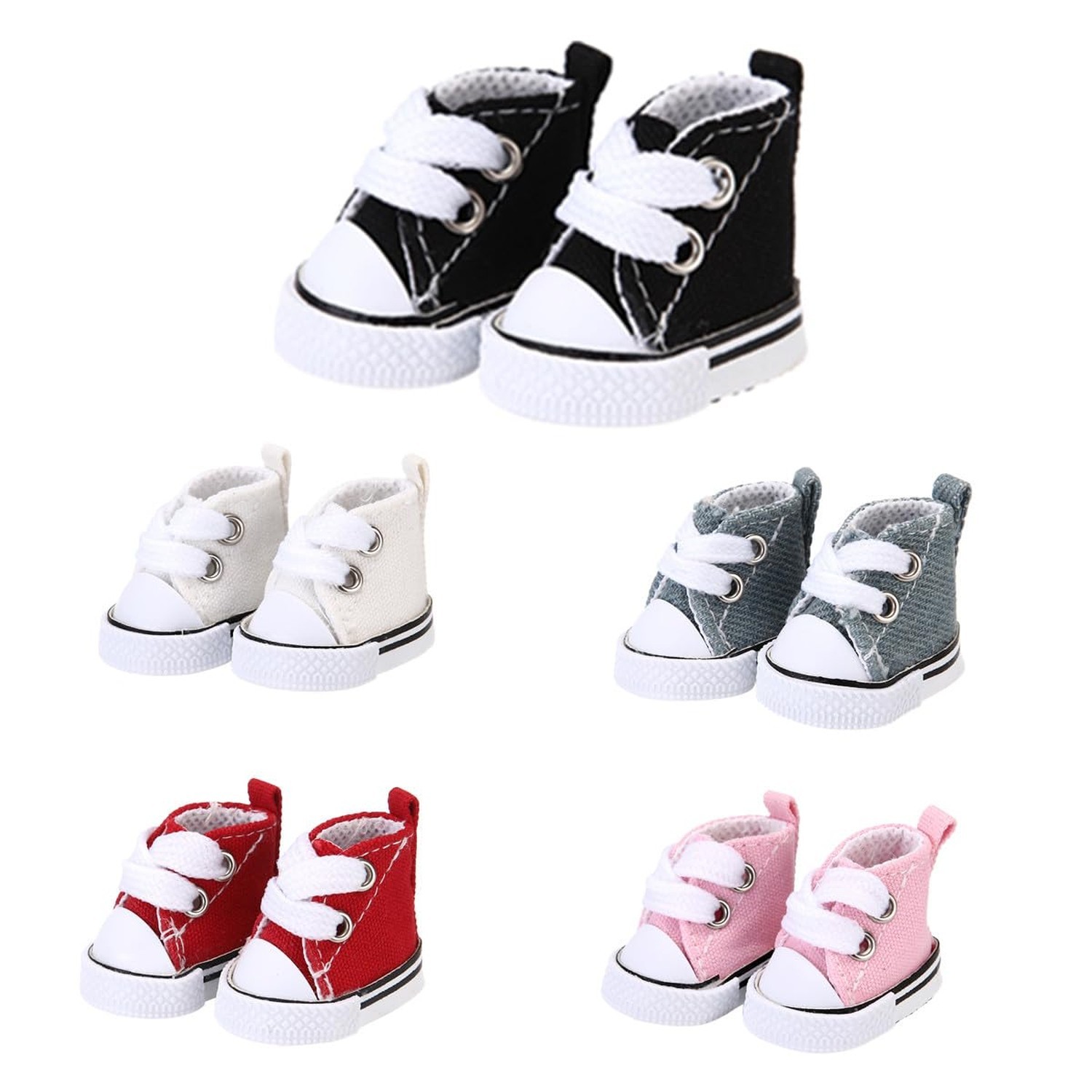 5 Pairs of Doll Shoes Suitable for 17cm Dolls, 5 Colors Suitable for Differen…