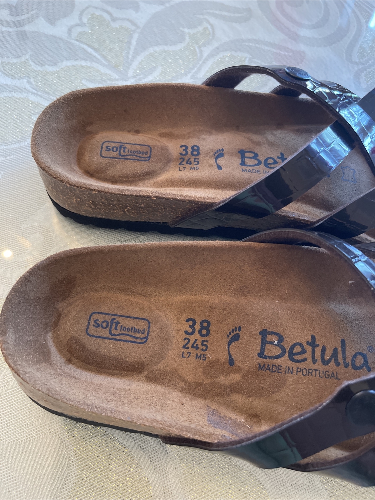 BIRKENSTOCK BETULA VINJA SOFT FOOTBED SANDALS EU 39 Womens US Size 8