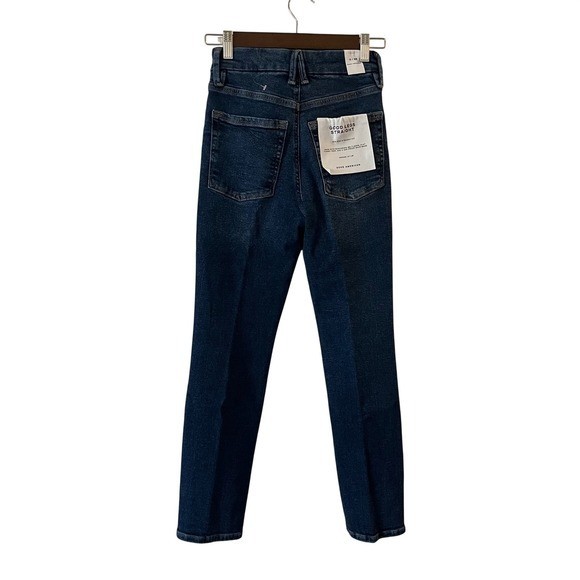 NWT Good Legs Chewed Hem Ankle Straight Leg Jeans Indigo765 Size 25/0