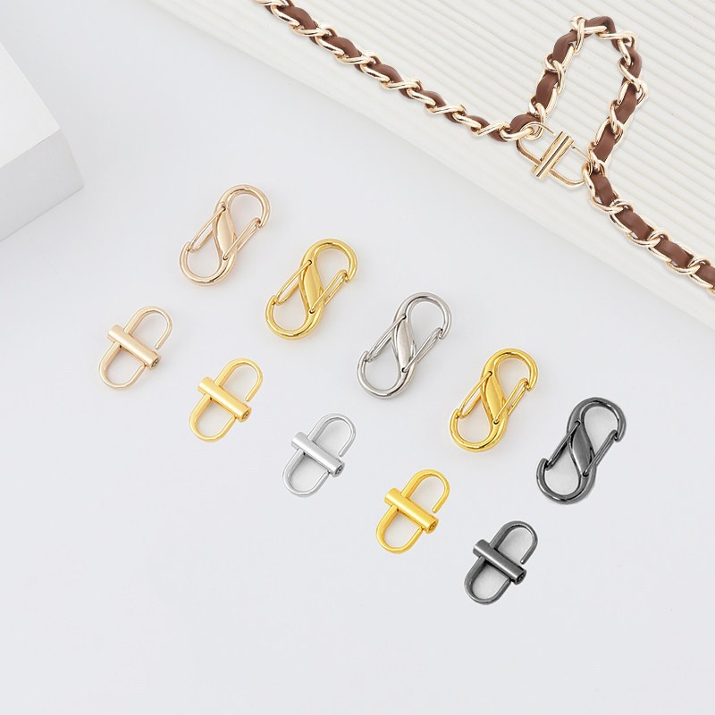 1/2/5pcs S-Type & Screw Buckle Alloy 1.1-1.3cm Metal Bag Strap Adjuster Hardware