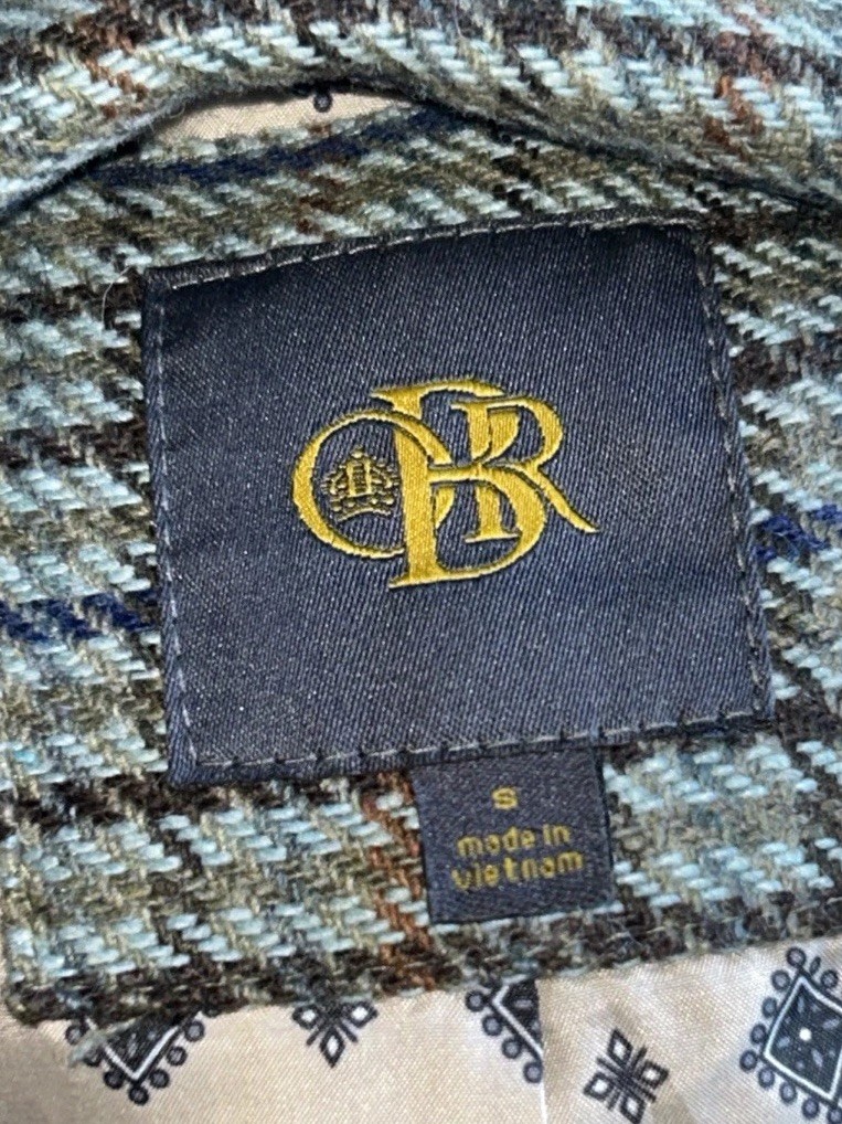 Academia Equestrian Wool Blend Tweed Blazer Jacket Size Small 6-8 Elbow Patches